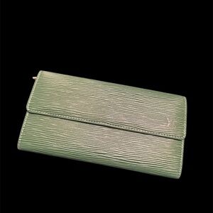 Green LV Epi Long Wallet